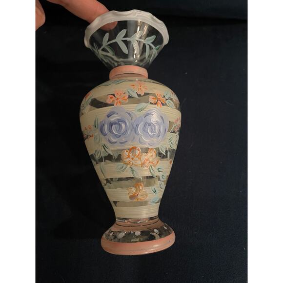 Vintage Tracy Porter Hand Painted Floral Rose Pastel Springtime Evelyn Vase - Picture 9 of 14